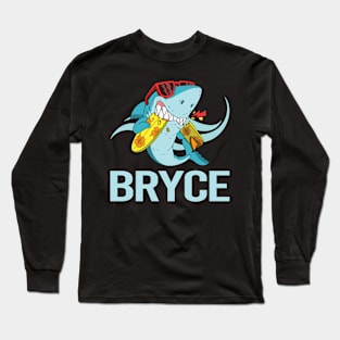 Funny Shark - Bryce Name Long Sleeve T-Shirt